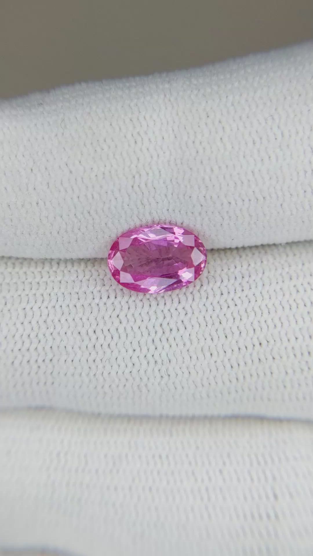 1.95 Ct. Pink Sapphire from Ceylon (Sri Lanka) Size Video