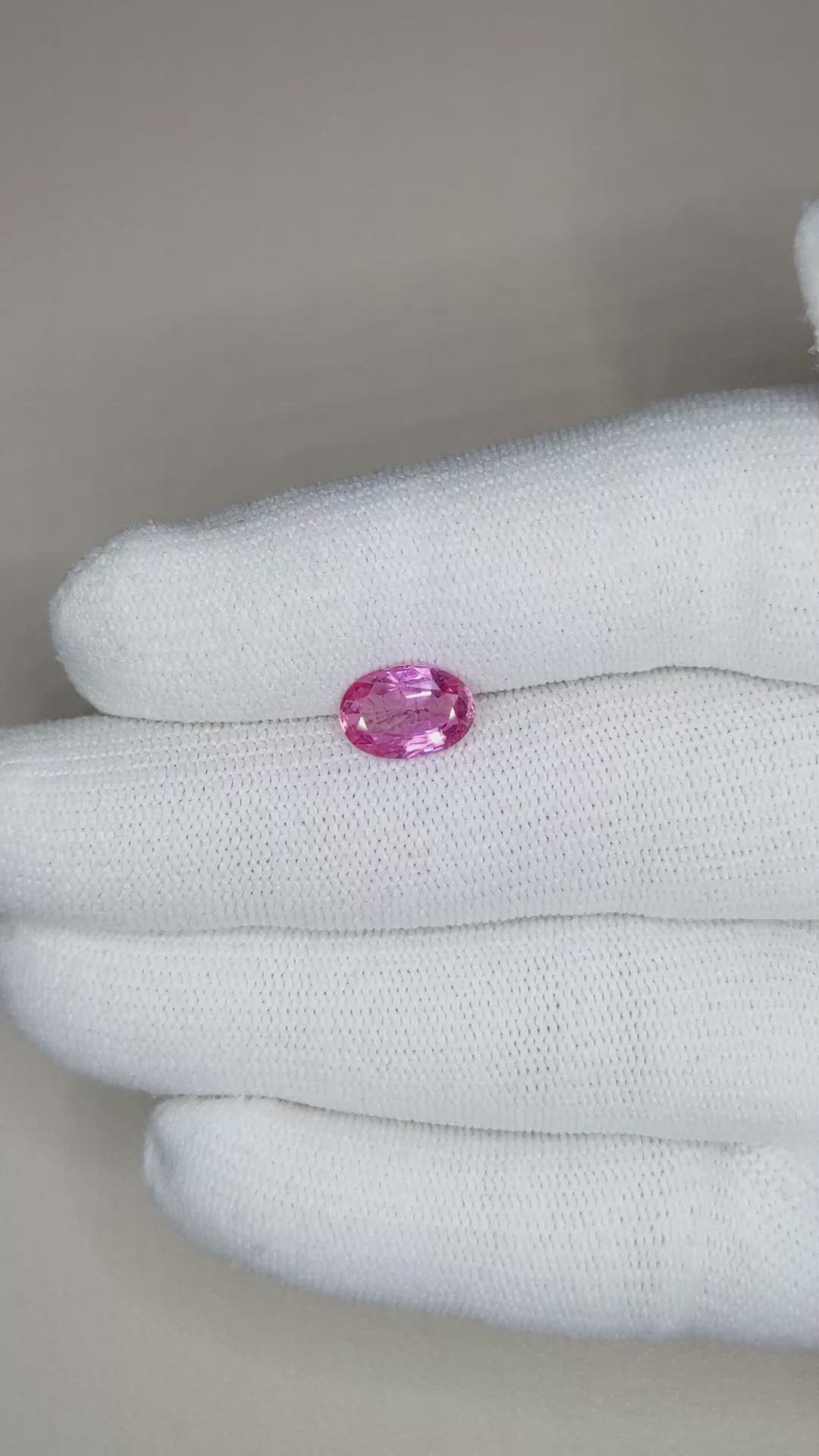 1.95 Ct. Pink Sapphire from Ceylon (Sri Lanka) Size Video