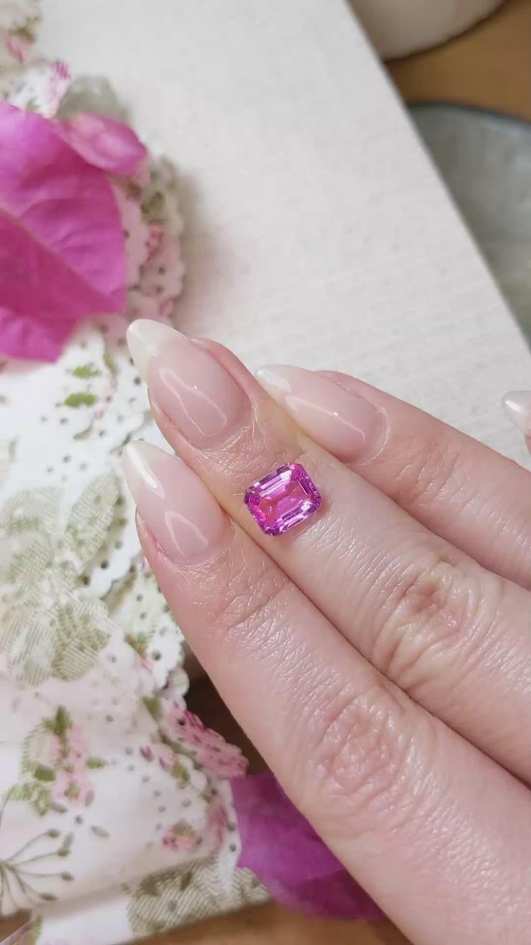 2.35 Ct. Pink Sapphire from Ceylon (Sri Lanka) Size Video