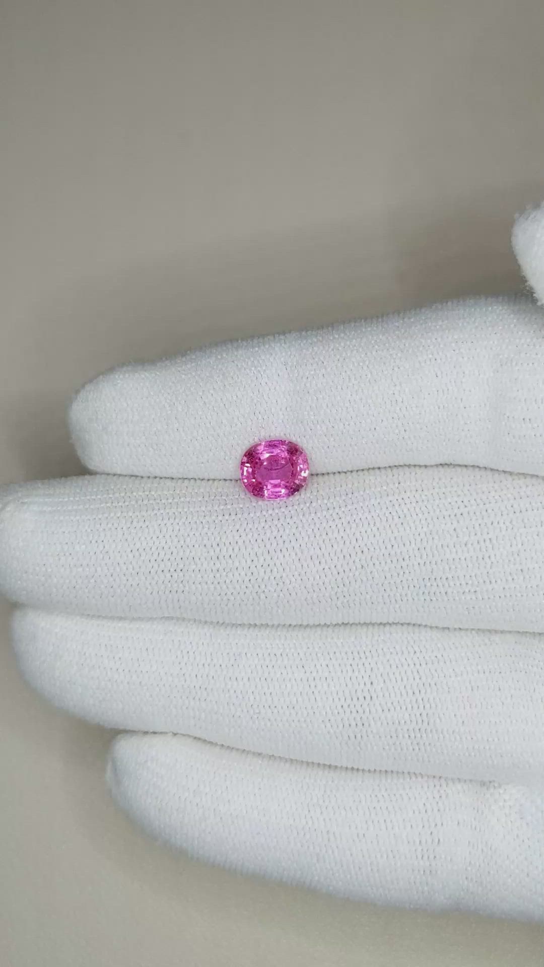 2.02 Ct. Pink Sapphire from Ceylon (Sri Lanka) Size Video