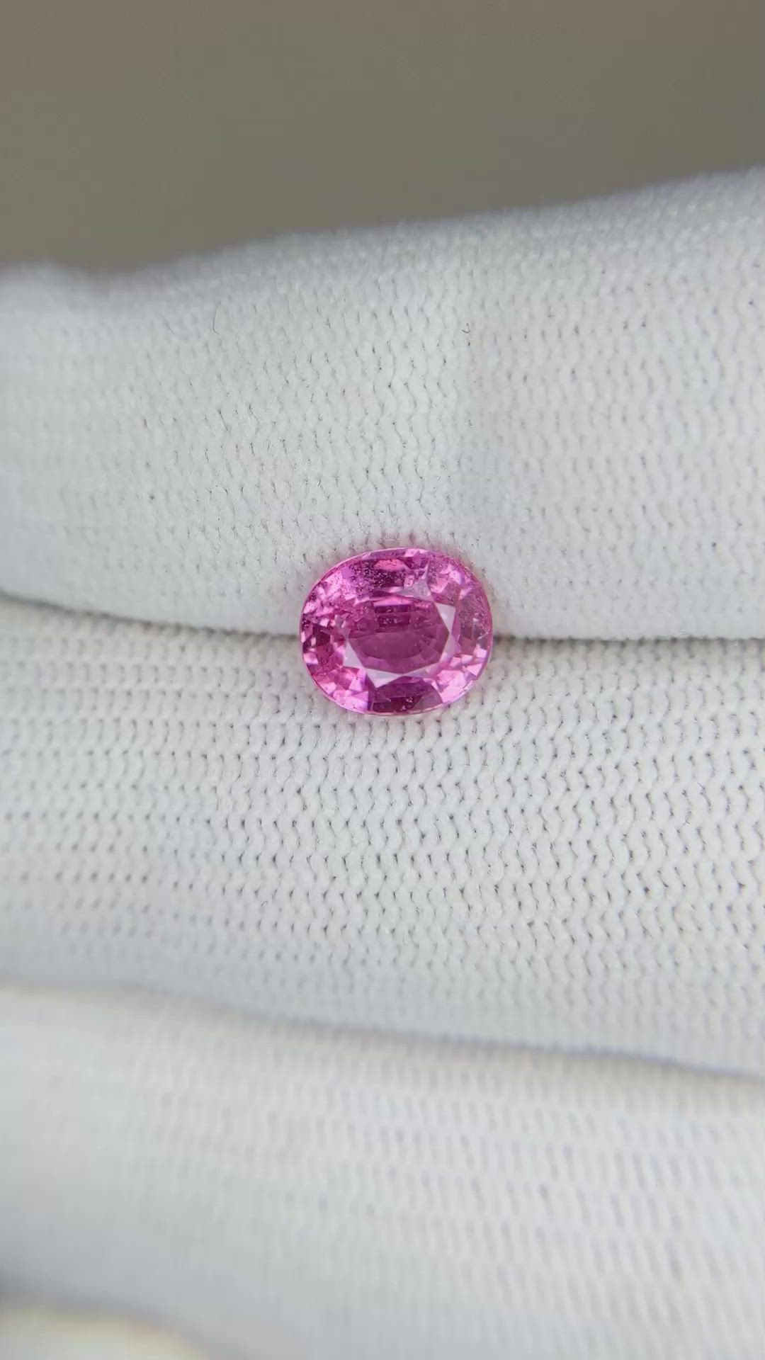 2.02 Ct. Pink Sapphire from Ceylon (Sri Lanka) Size Video