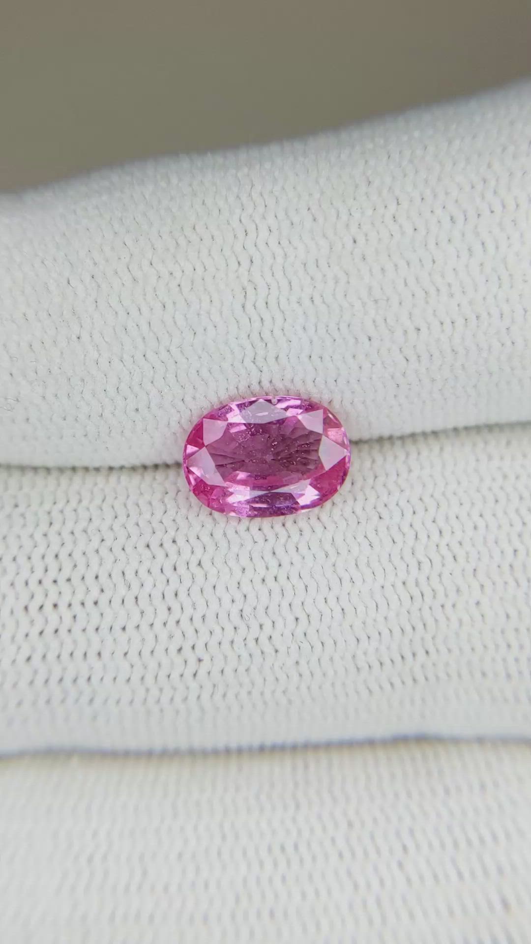 2.04 Ct. Pink Sapphire from Ceylon (Sri Lanka) Size Video
