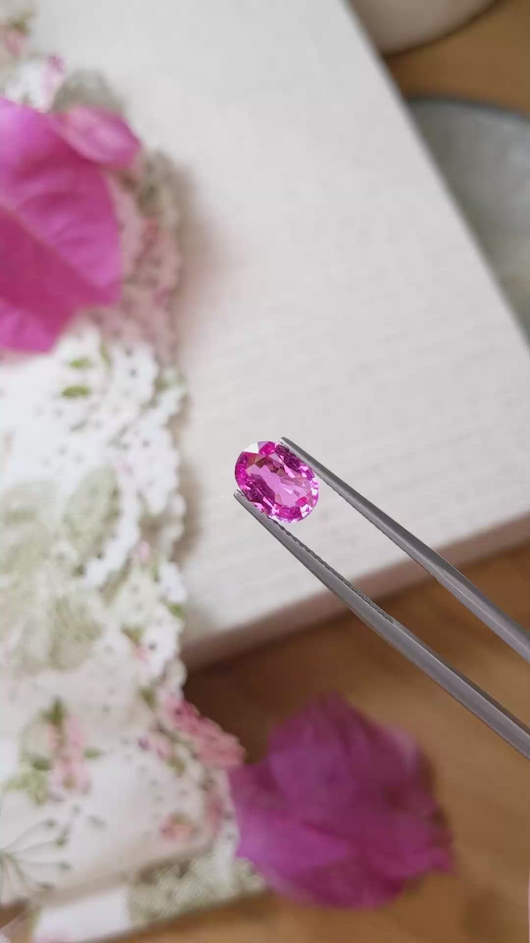 2.04 Ct. Pink Sapphire from Ceylon (Sri Lanka) Size Video