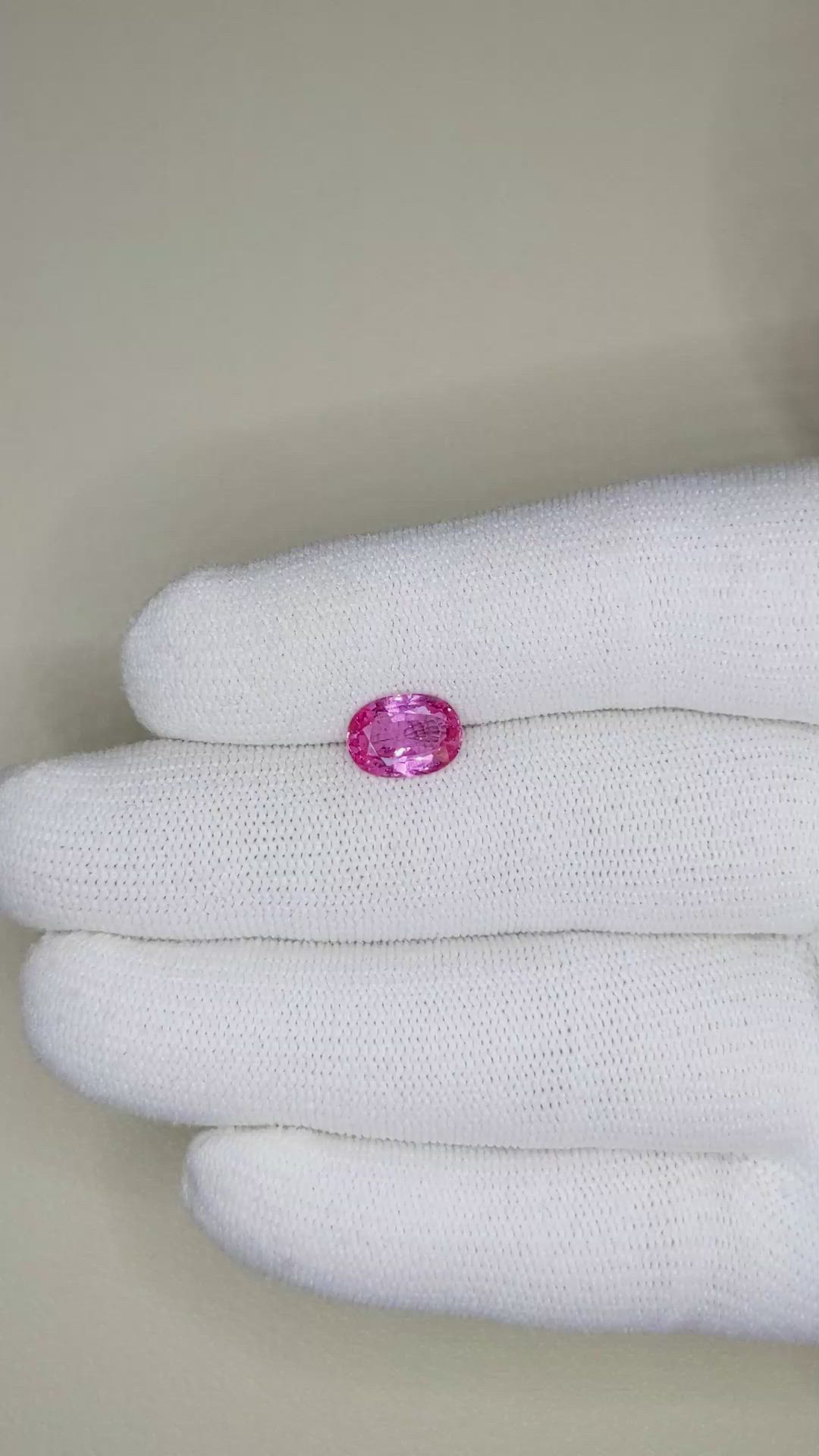 2.04 Ct. Pink Sapphire from Ceylon (Sri Lanka) Size Video