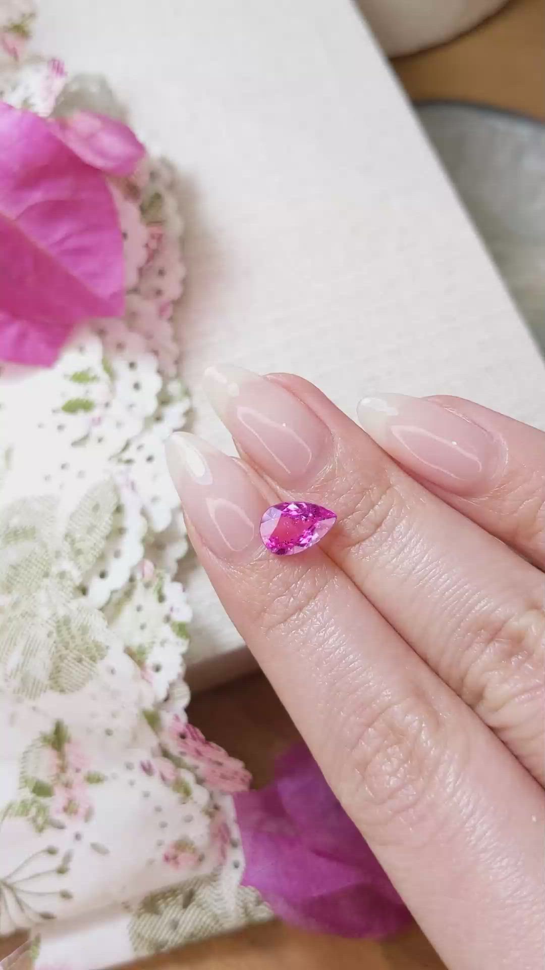 2.00 Ct. Pink Sapphire from Ceylon (Sri Lanka) Size Video