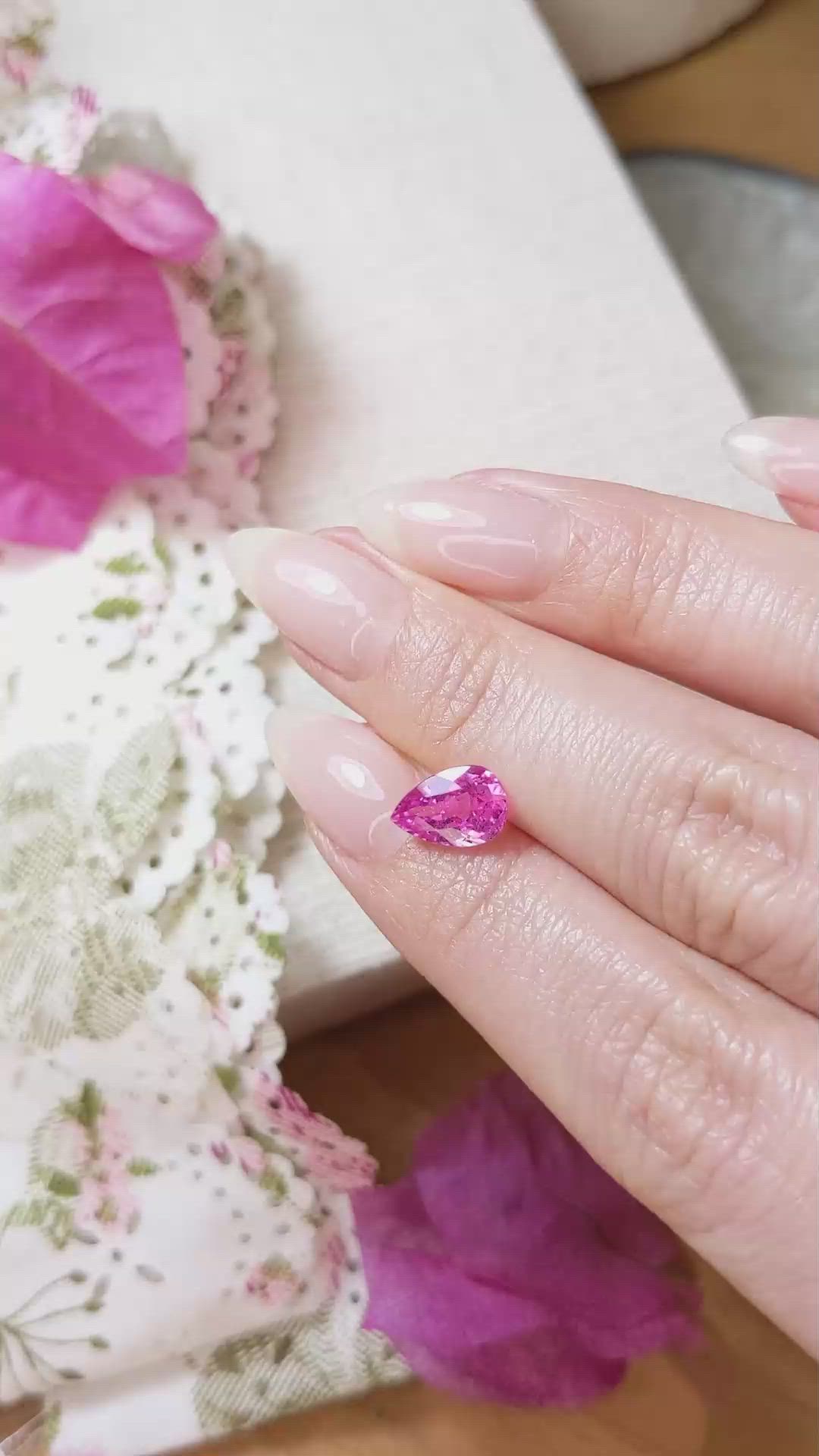 2.00 Ct. Pink Sapphire from Ceylon (Sri Lanka) Size Video