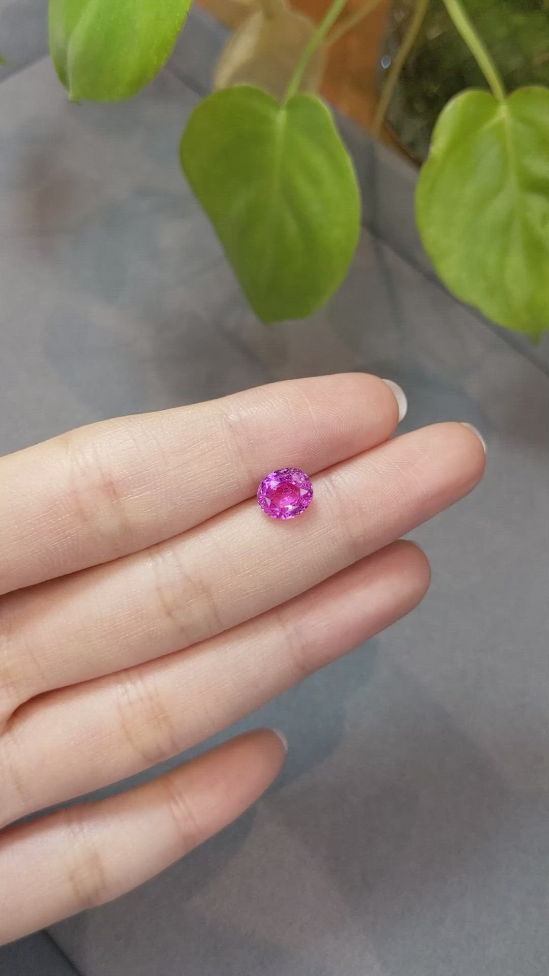 2.18 Ct. Pink Sapphire from Ceylon (Sri Lanka) Size Video