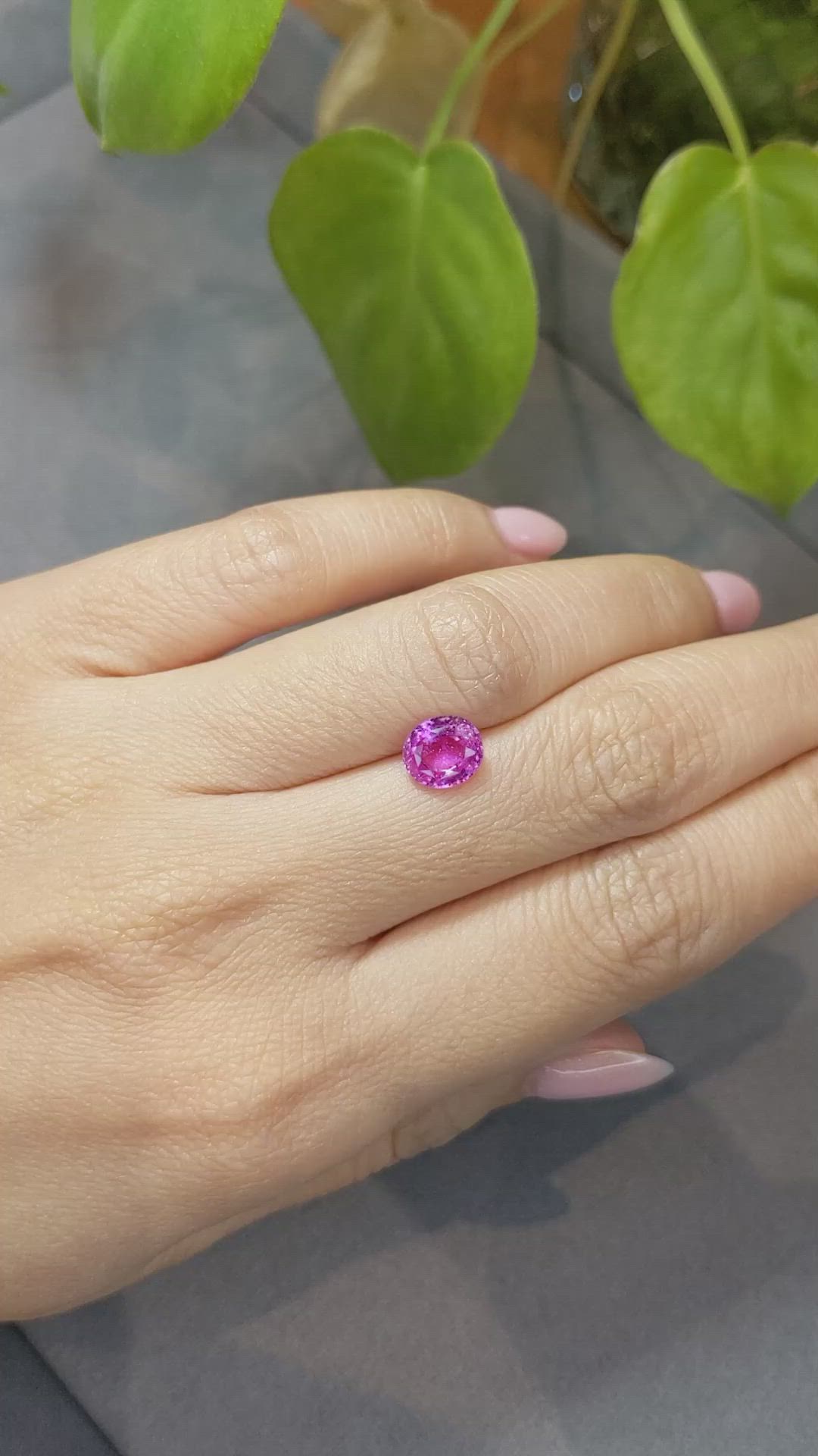 2.18 Ct. Pink Sapphire from Ceylon (Sri Lanka) Size Video