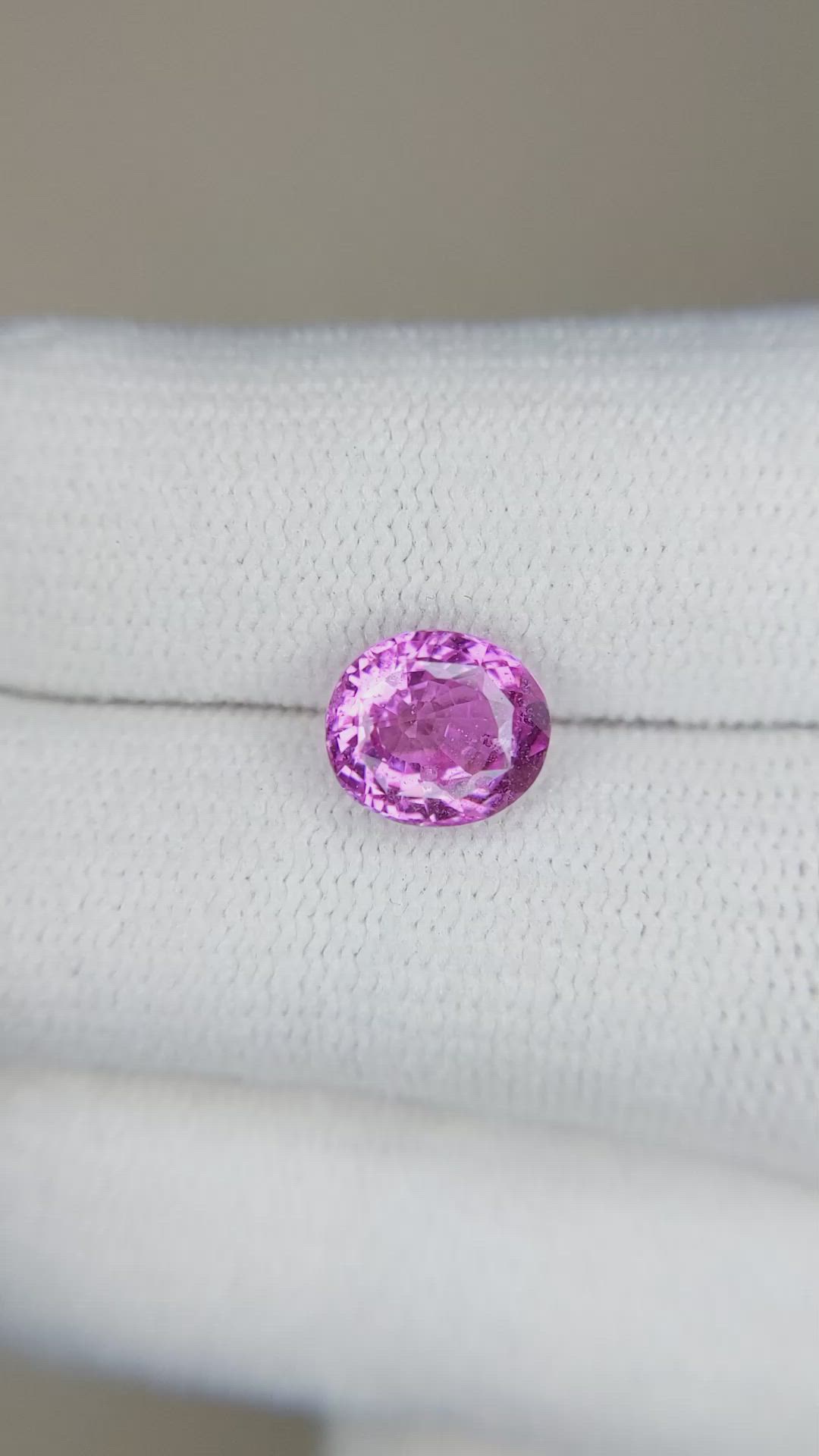2.12 Ct. Pink Sapphire from Ceylon (Sri Lanka) Size Video
