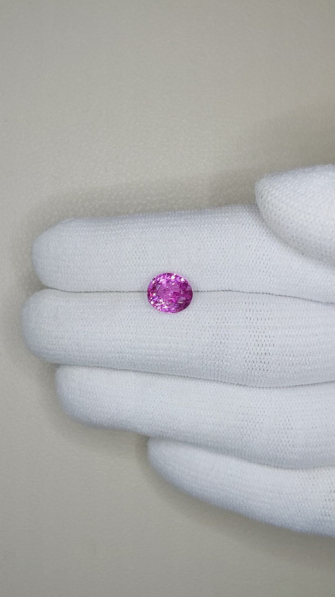 2.12 Ct. Pink Sapphire from Ceylon (Sri Lanka) Size Video