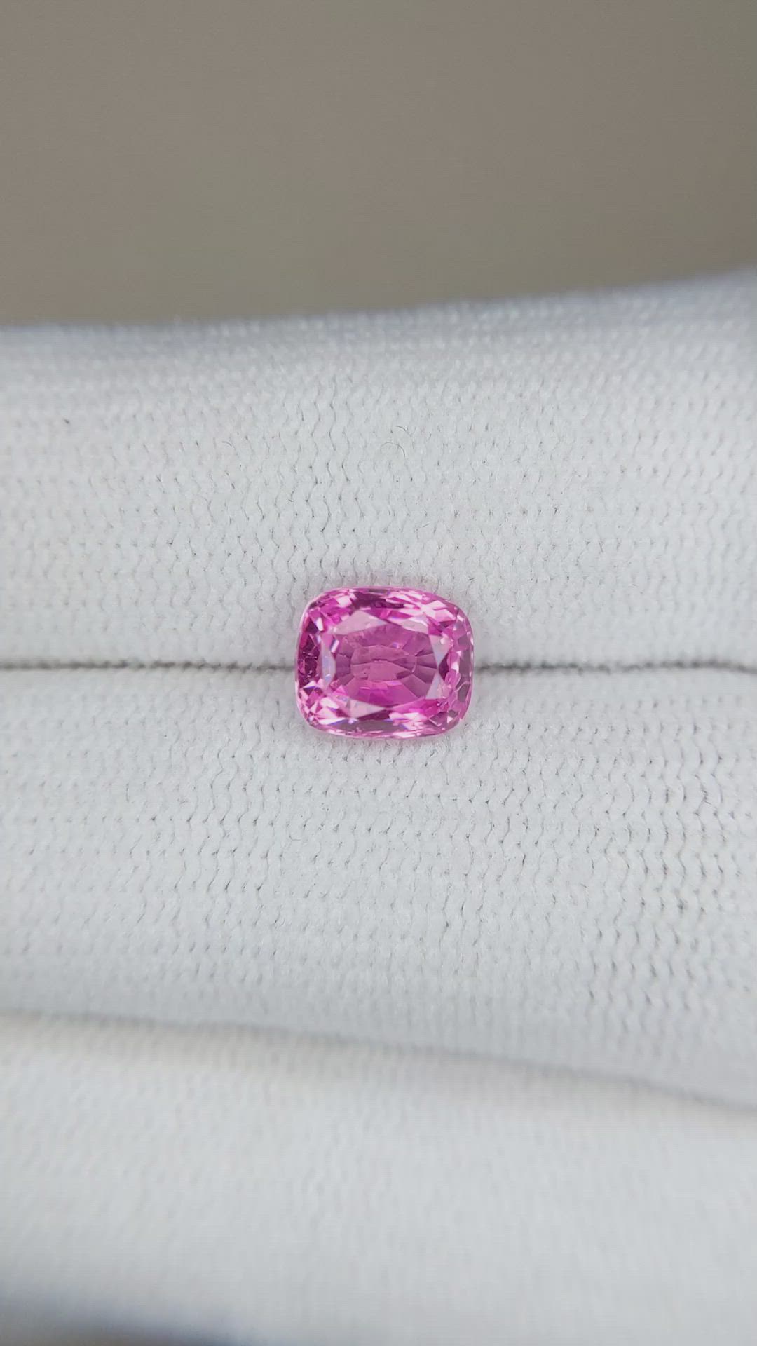 1.70 Ct. Pink Sapphire from Ceylon (Sri Lanka) Size Video