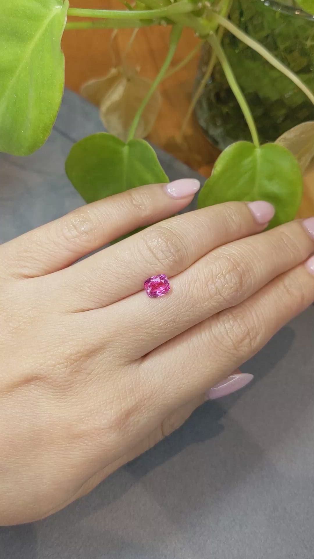 1.70 Ct. Pink Sapphire from Ceylon (Sri Lanka) Size Video