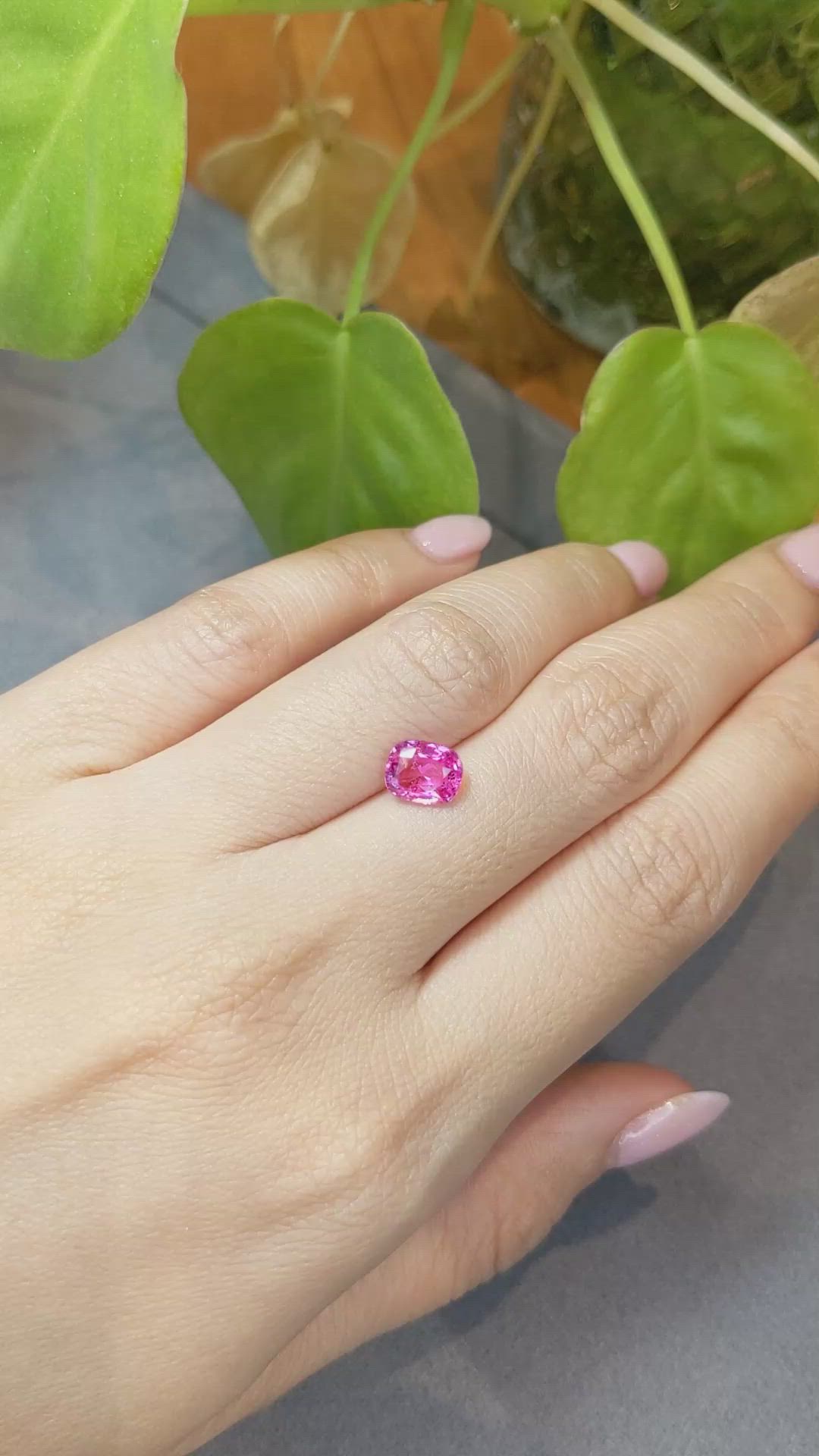 1.96 Ct. Pink Sapphire from Ceylon (Sri Lanka) Size Video