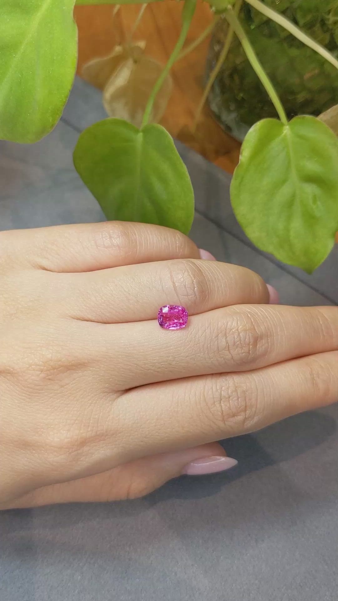 1.96 Ct. Pink Sapphire from Ceylon (Sri Lanka) Size Video