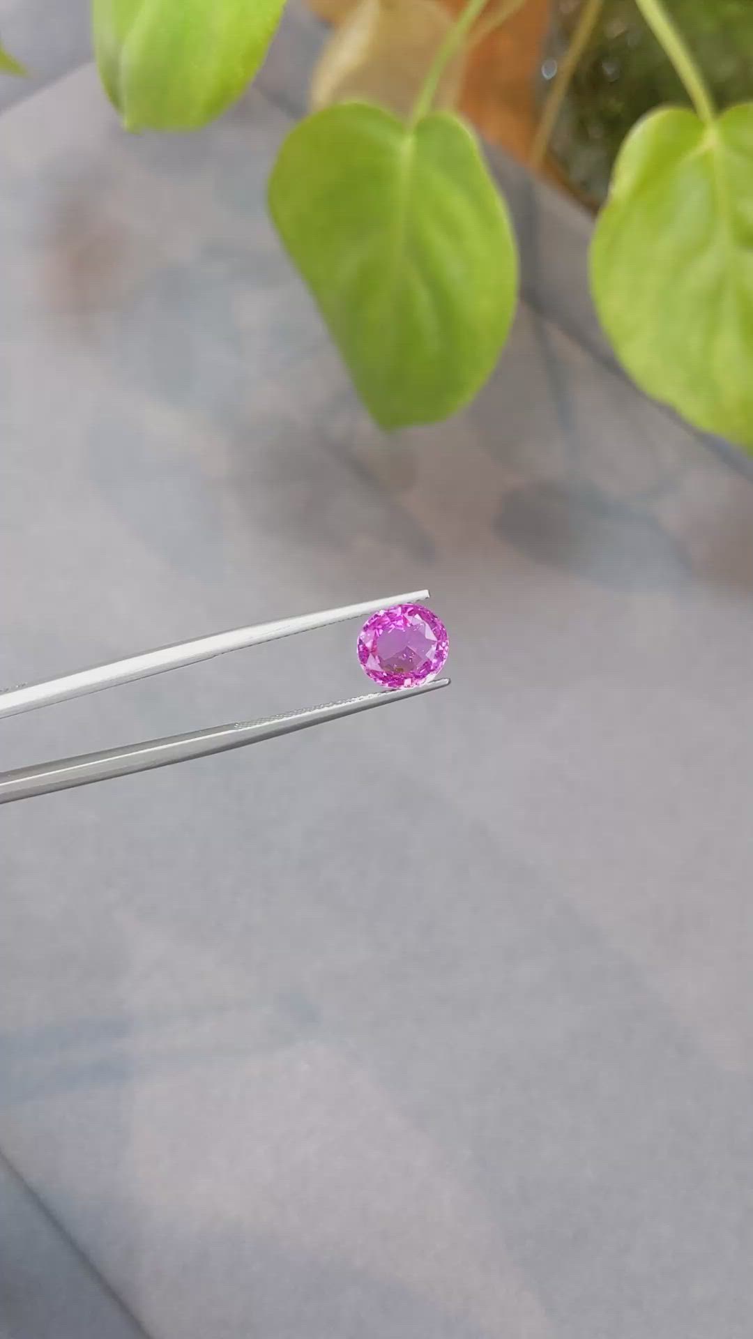 2.18 Ct. Pink Sapphire from Ceylon (Sri Lanka) Size Video