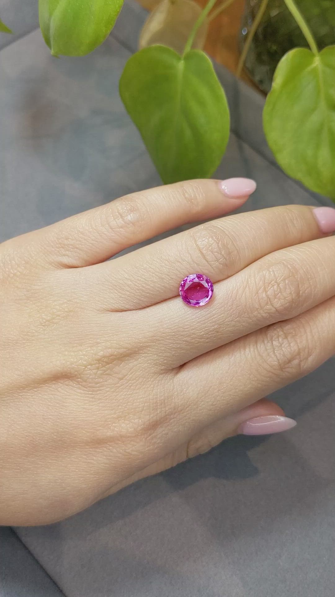 2.18 Ct. Pink Sapphire from Ceylon (Sri Lanka) Size Video