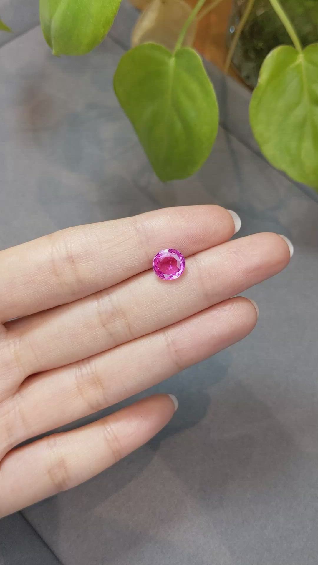 2.18 Ct. Pink Sapphire from Ceylon (Sri Lanka) Size Video