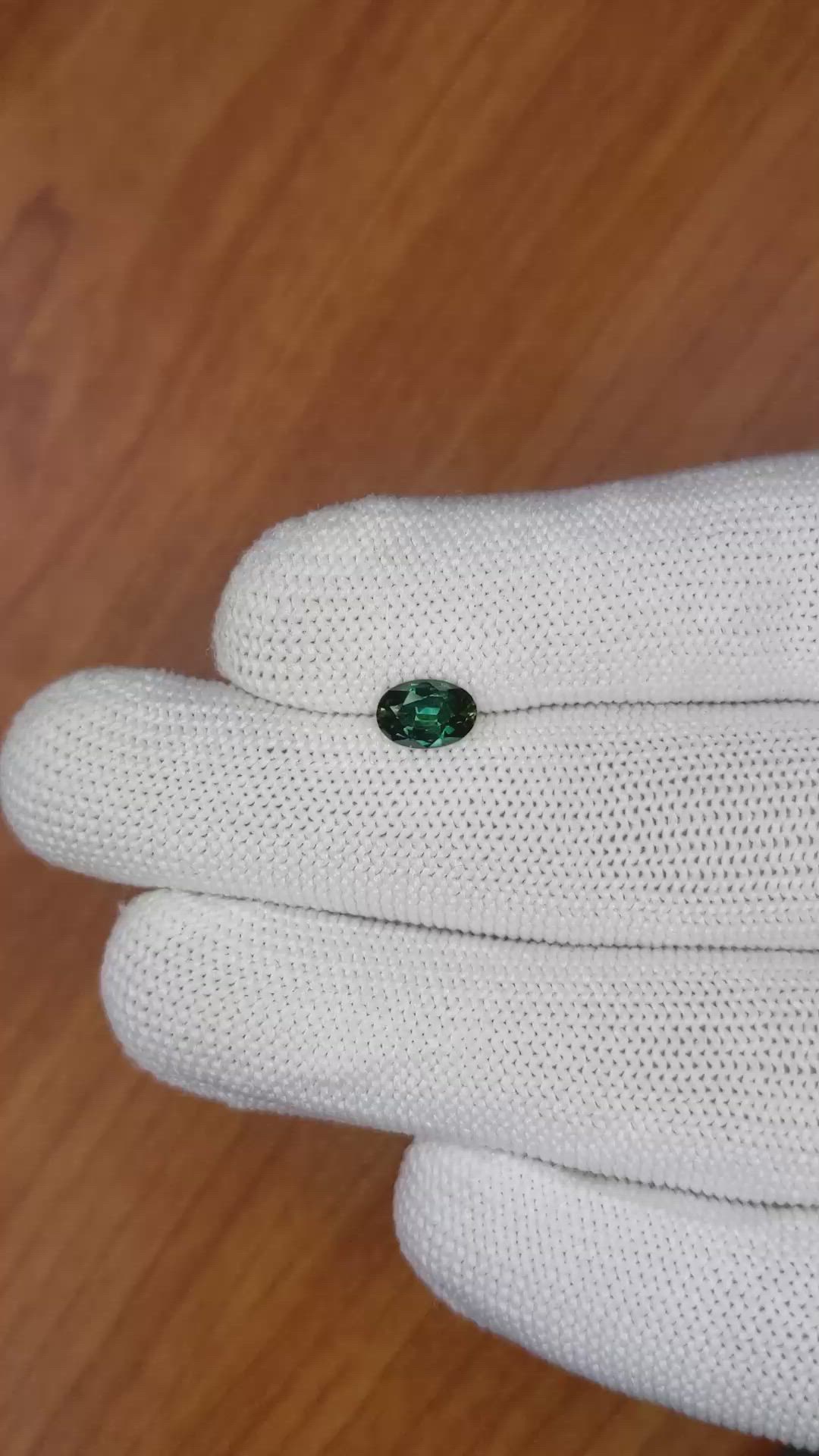 1.04 Ct. Bluish Green Sapphire from Ceylon (Sri Lanka) Size Video