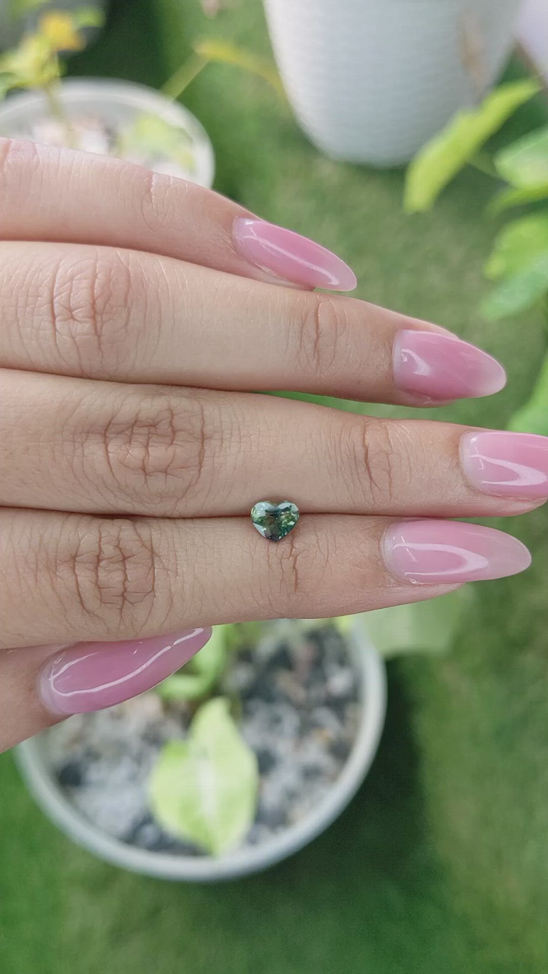 0.76 Ct. Bluish Green Sapphire from Ceylon (Sri Lanka) Size Video