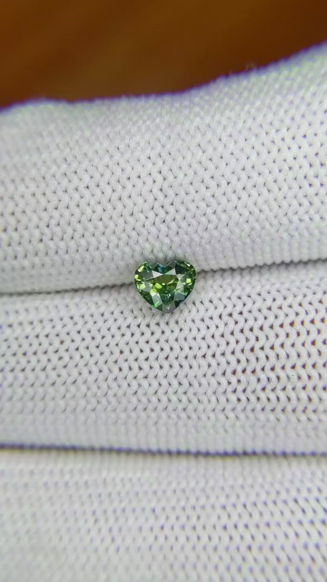 0.76 Ct. Bluish Green Sapphire from Ceylon (Sri Lanka) Size Video