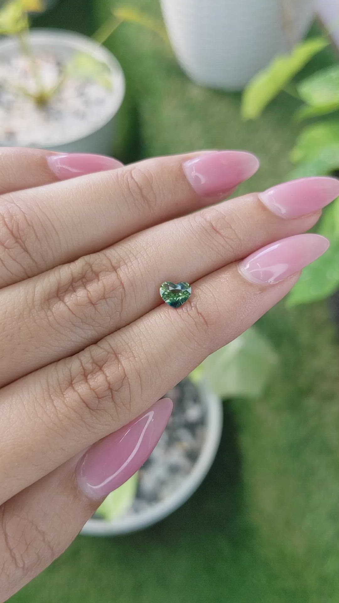 0.76 Ct. Bluish Green Sapphire from Ceylon (Sri Lanka) Size Video