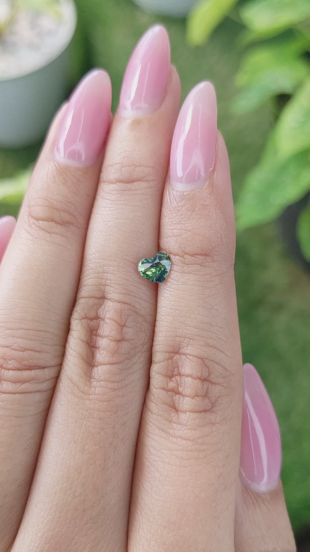 0.76 Ct. Bluish Green Sapphire from Ceylon (Sri Lanka) Size Video