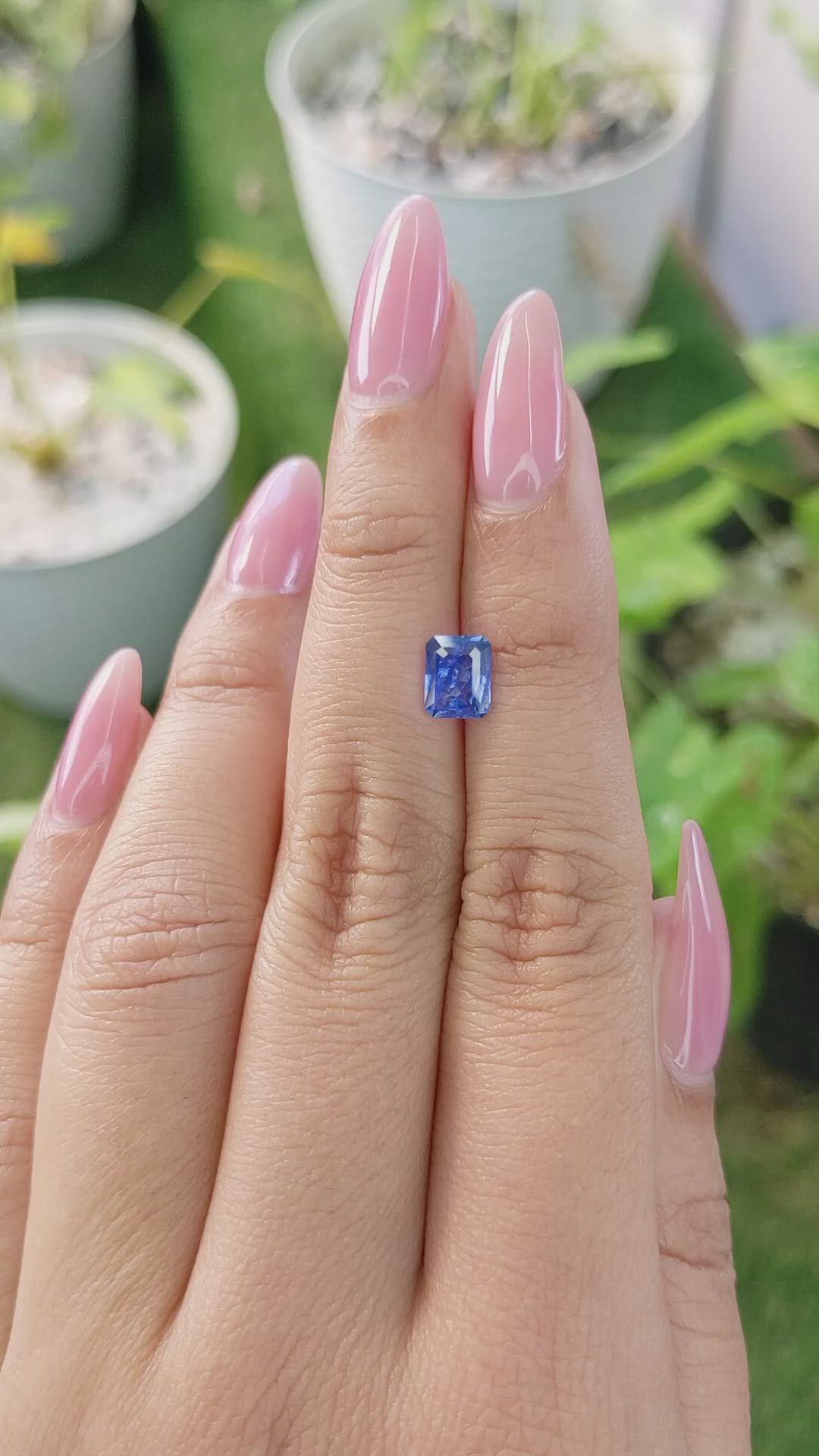 1.14 Ct. Blue Sapphire from Ceylon (Sri Lanka) Size Video