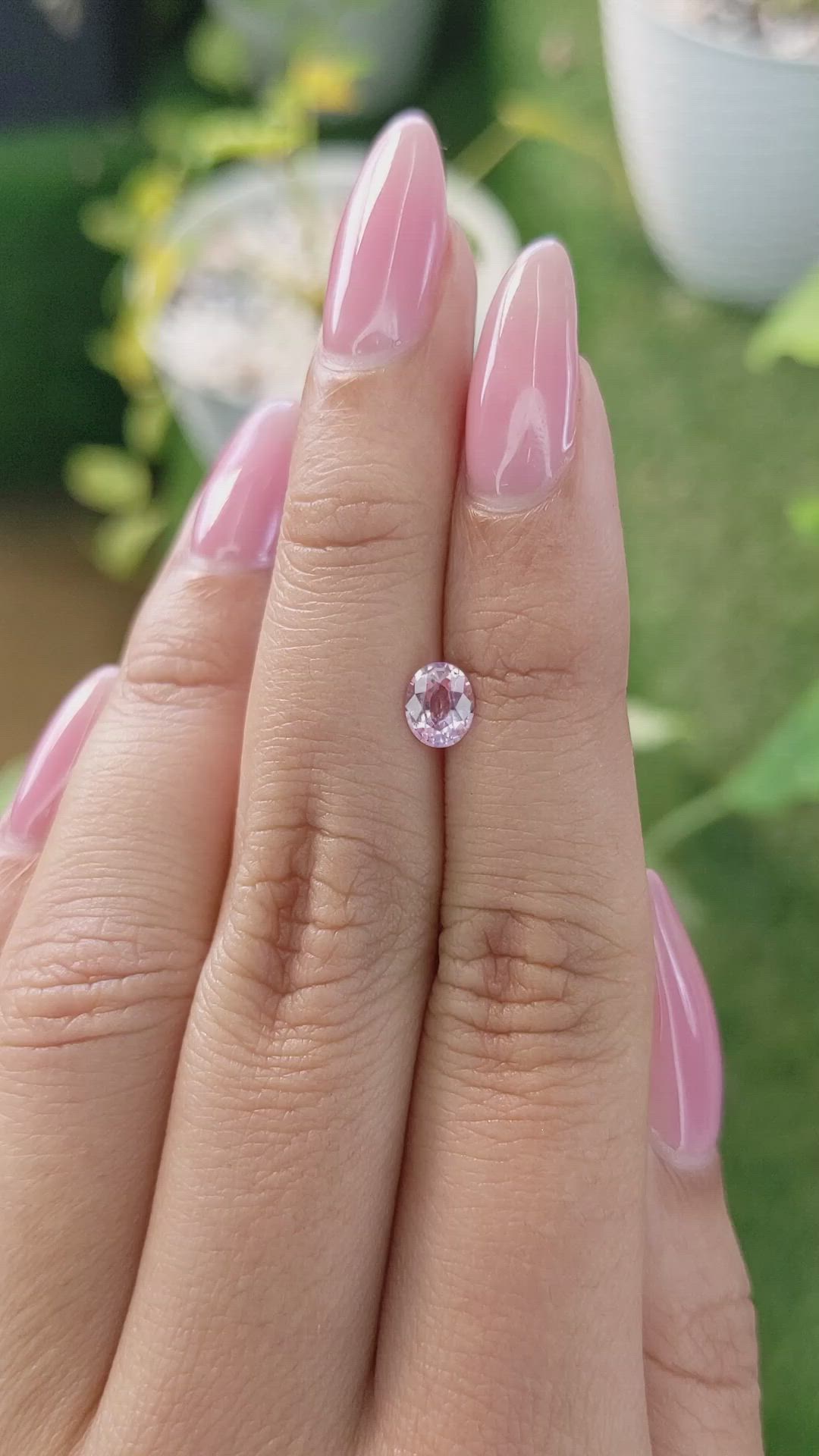 0.63 Ct. Pink Sapphire from Ceylon (Sri Lanka) Size Video