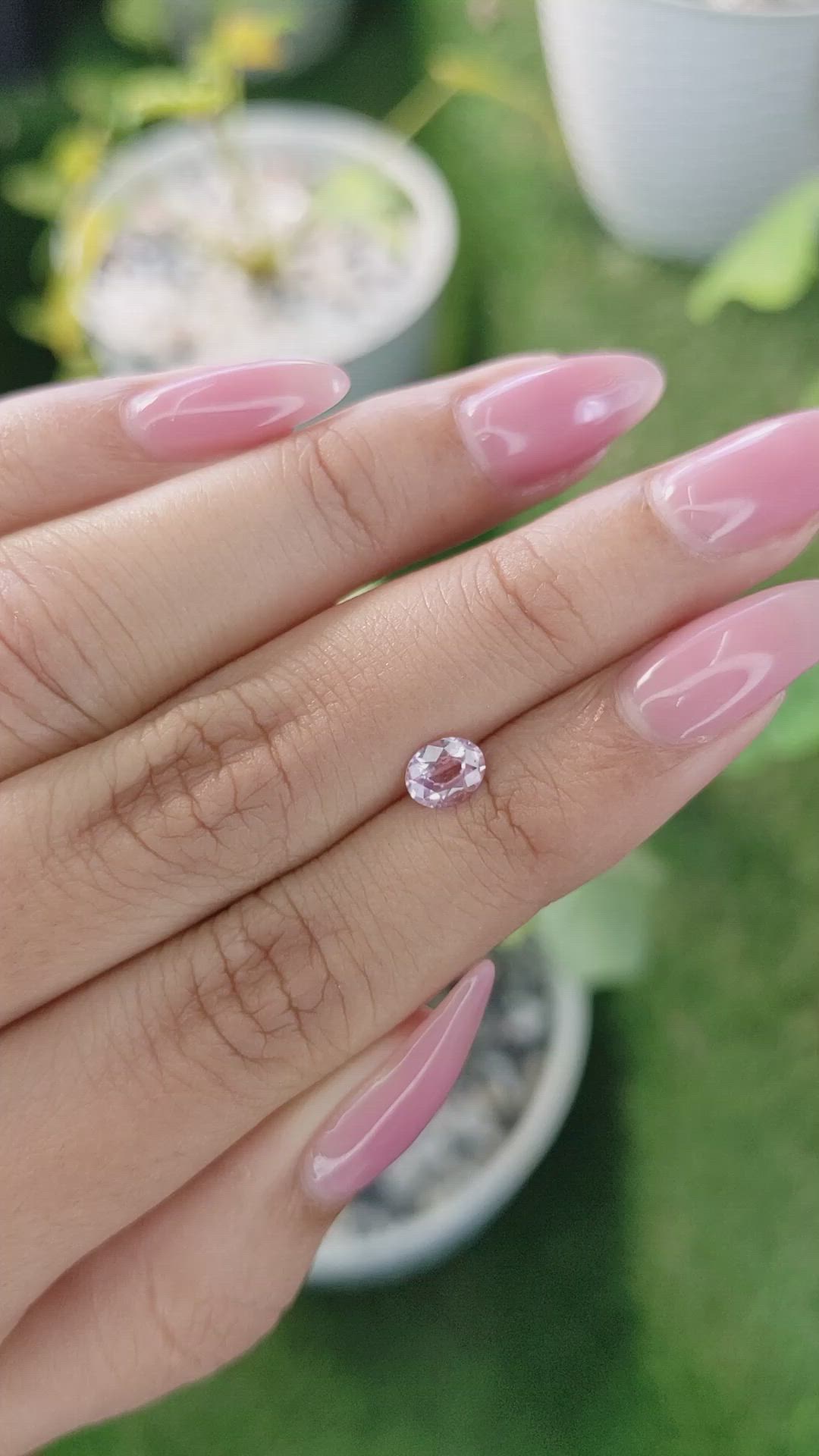 0.63 Ct. Pink Sapphire from Ceylon (Sri Lanka) Size Video
