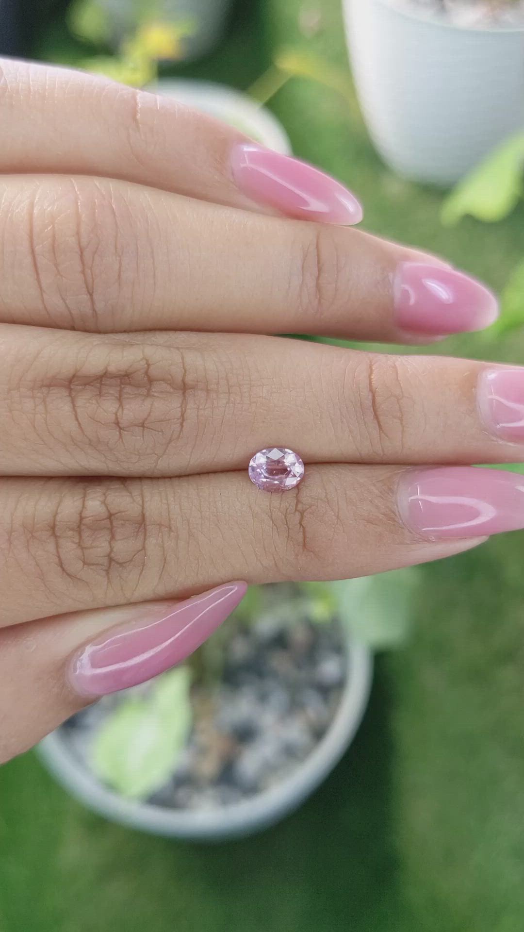 0.63 Ct. Pink Sapphire from Ceylon (Sri Lanka) Size Video