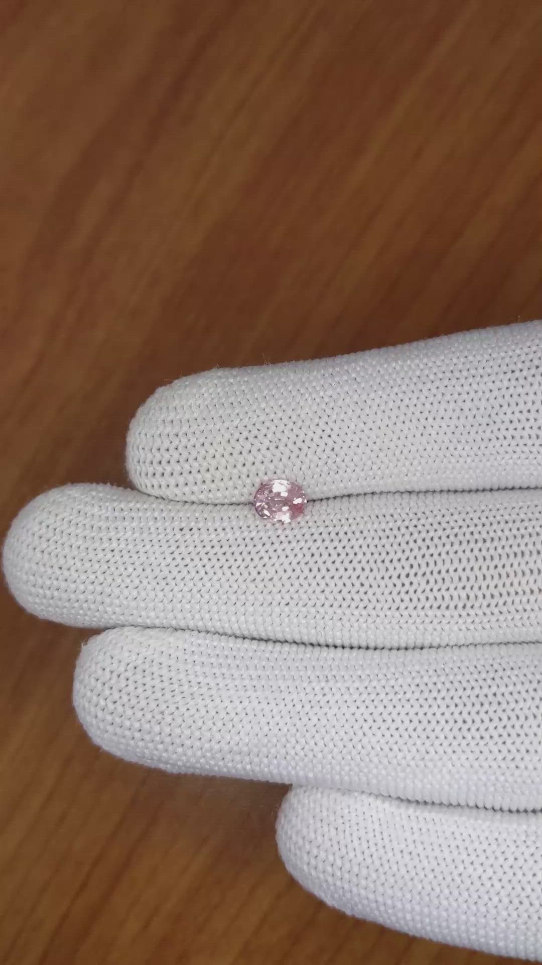 0.63 Ct. Pink Sapphire from Ceylon (Sri Lanka) Size Video