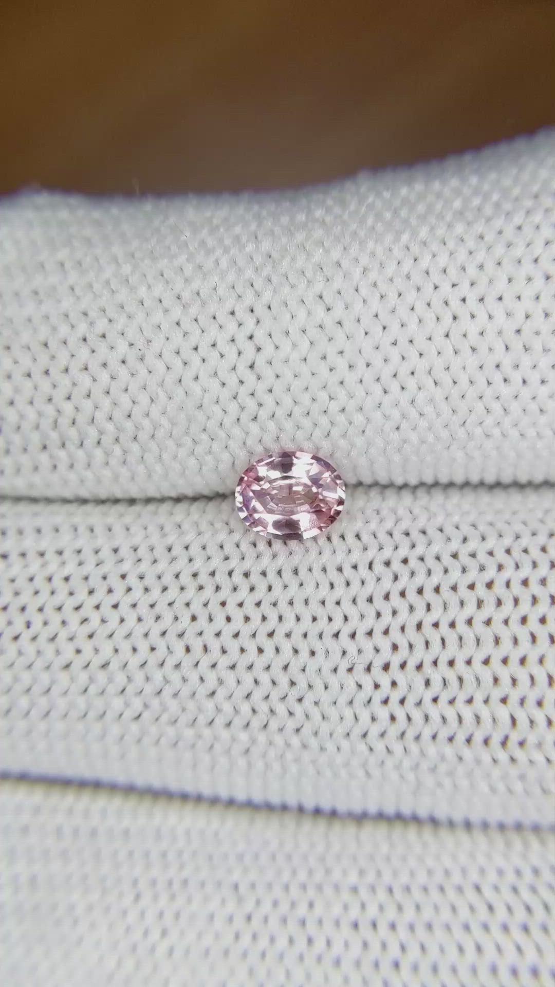 0.63 Ct. Pink Sapphire from Ceylon (Sri Lanka) Size Video