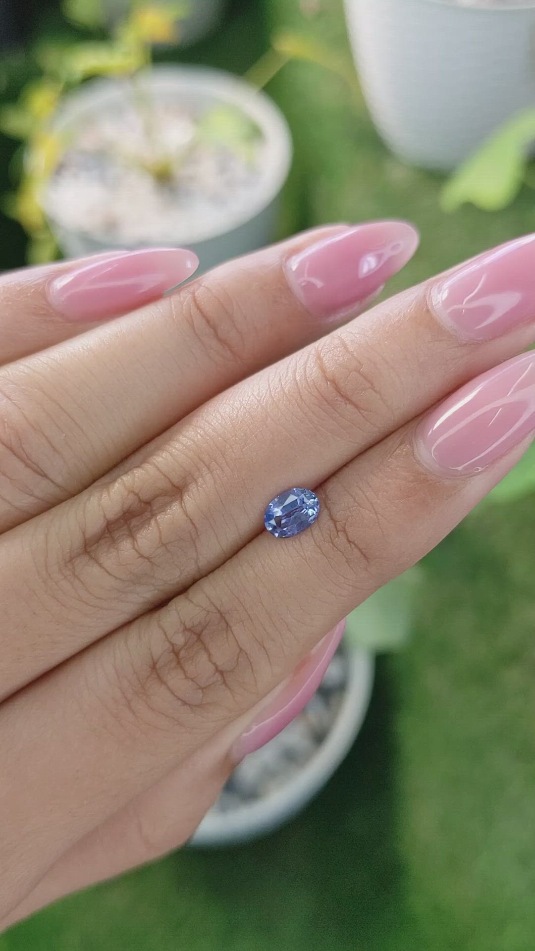 0.64 Ct. Blue Sapphire from Ceylon (Sri Lanka) Size Video