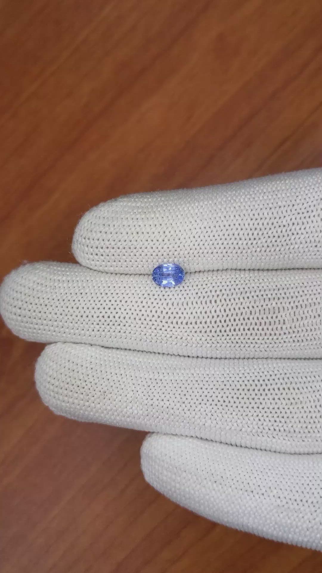 0.64 Ct. Blue Sapphire from Ceylon (Sri Lanka) Size Video