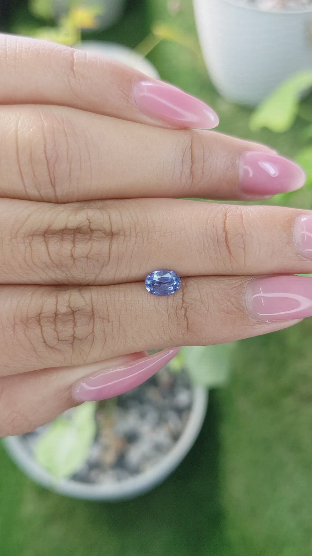 0.64 Ct. Blue Sapphire from Ceylon (Sri Lanka) Size Video