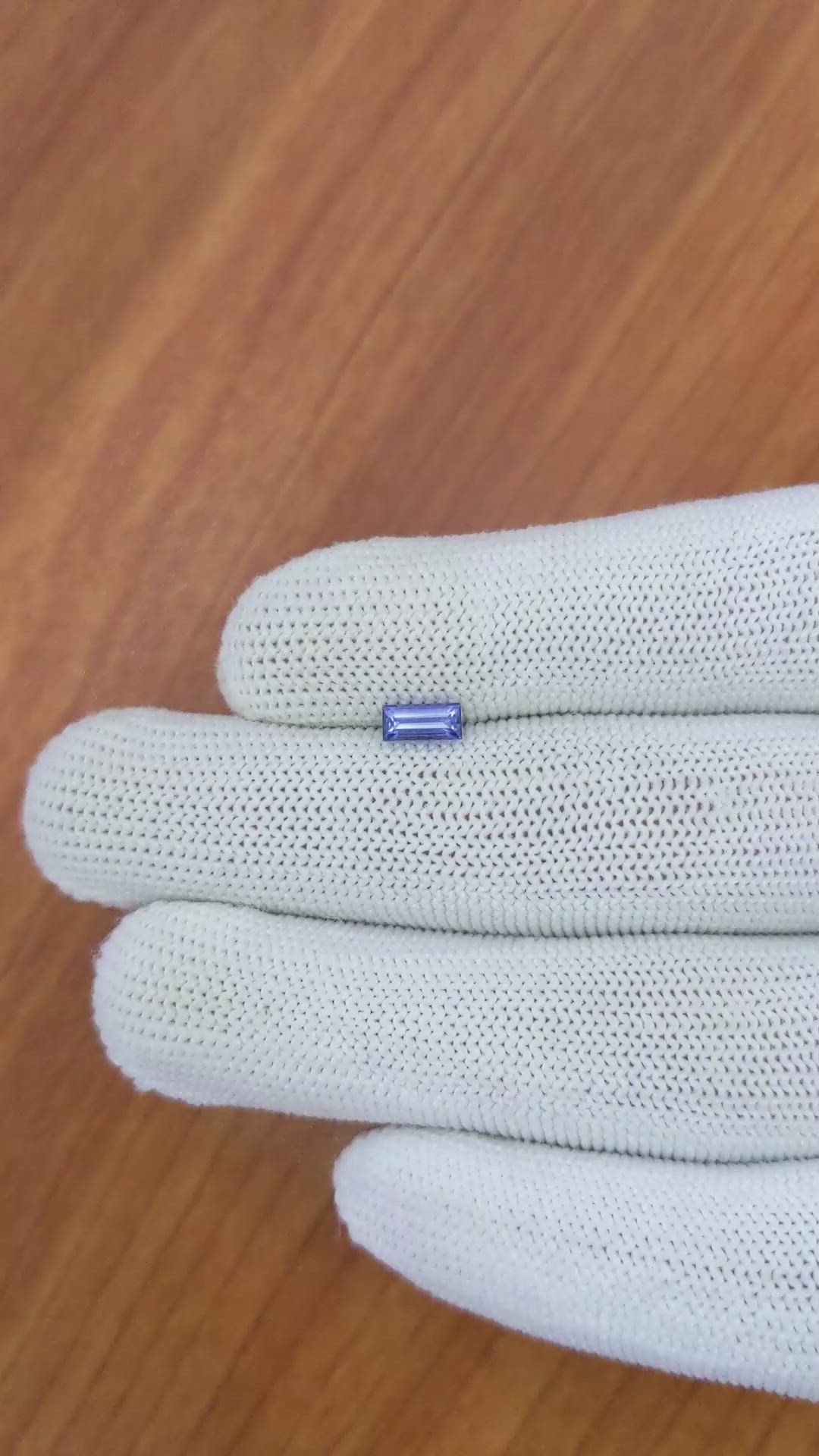 0.58 Ct. Blue Sapphire from Ceylon (Sri Lanka) Size Video