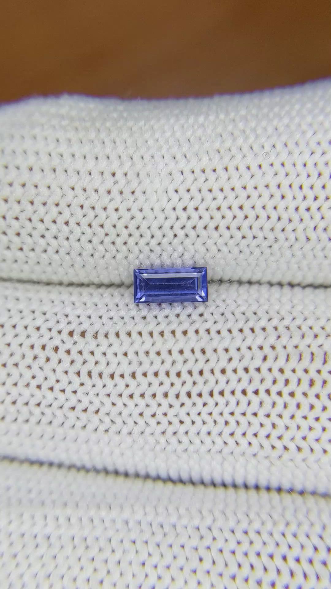0.58 Ct. Blue Sapphire from Ceylon (Sri Lanka) Size Video
