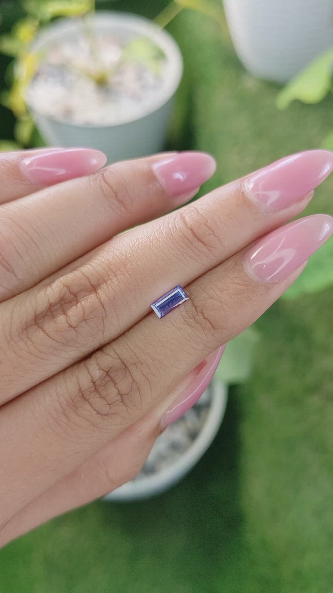 0.58 Ct. Blue Sapphire from Ceylon (Sri Lanka) Size Video