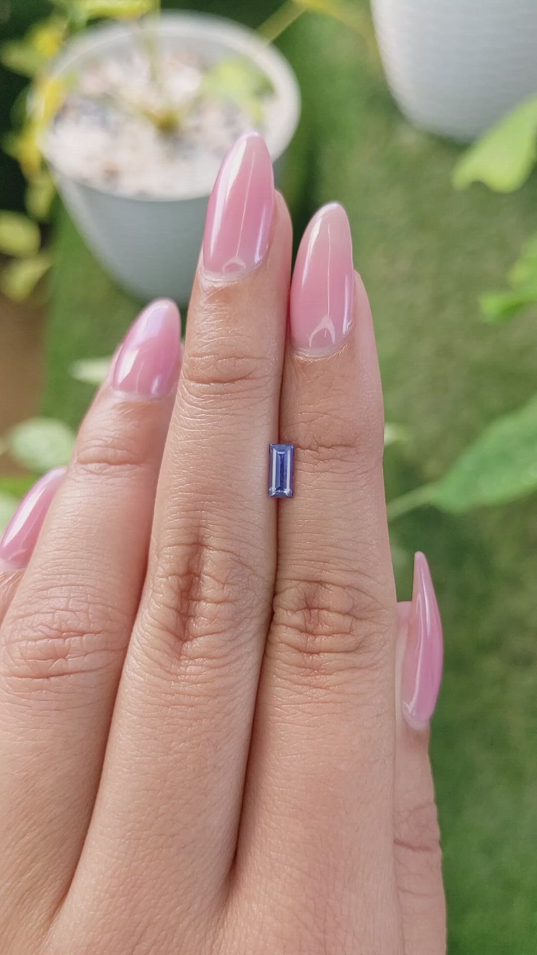 0.58 Ct. Blue Sapphire from Ceylon (Sri Lanka) Size Video