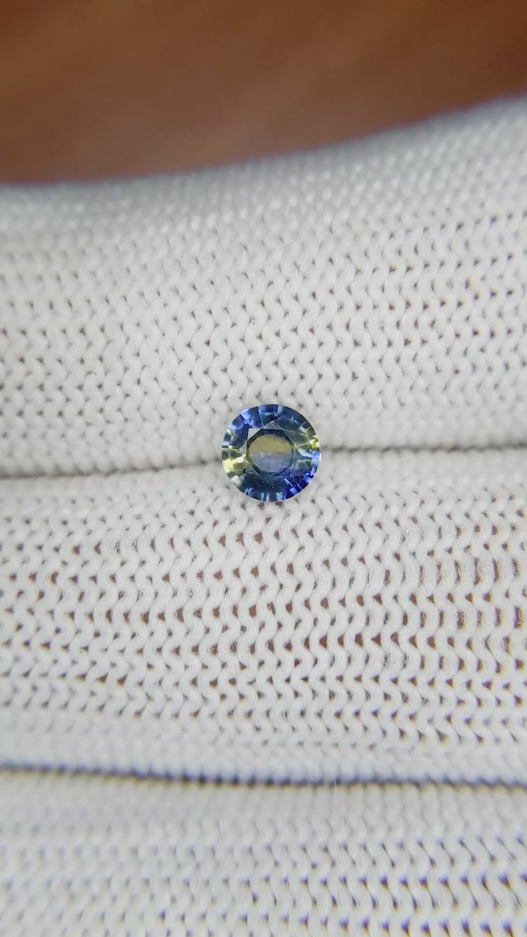 0.56 Ct. Bi Color Sapphire from Ceylon (Sri Lanka) Size Video