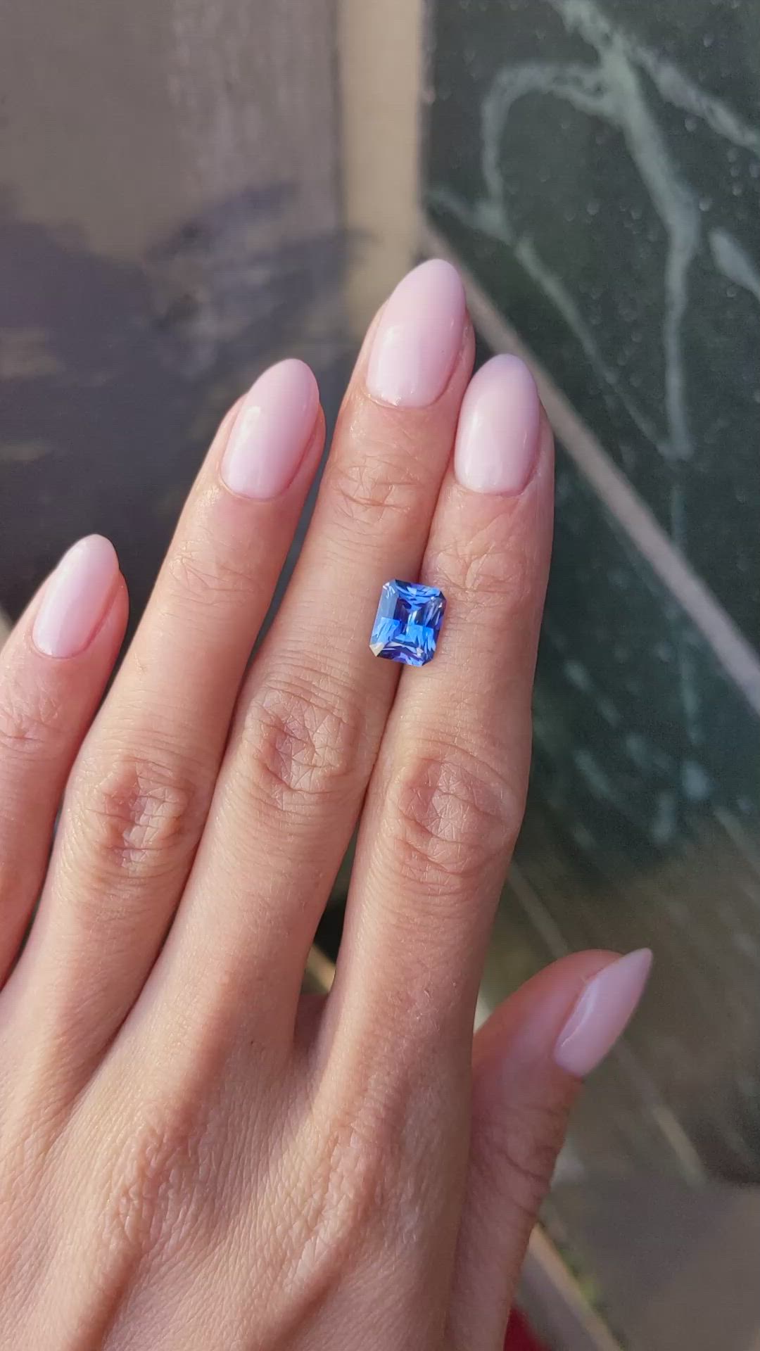 2.62 Ct. Blue Sapphire from Ceylon (Sri Lanka) Size Video