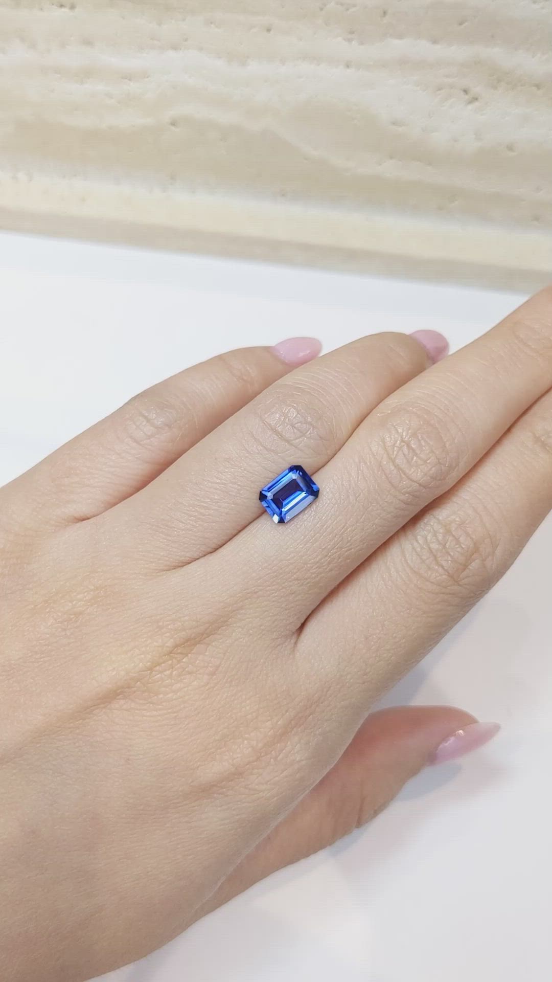 1.92 Ct. Blue Sapphire from Ceylon (Sri Lanka) Size Video