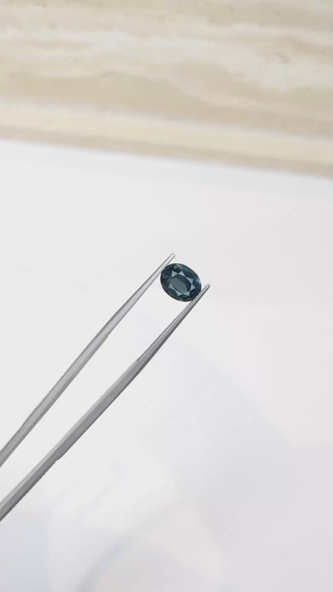 2.00 Ct. Greenish Blue Sapphire from Ceylon (Sri Lanka) Size Video