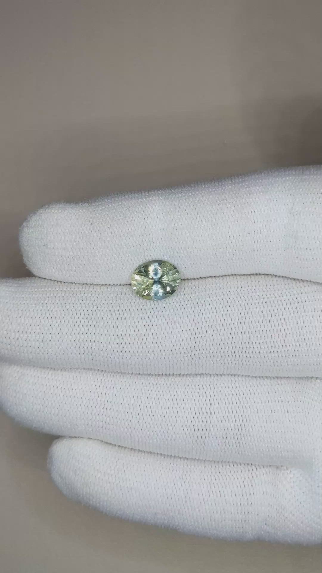 2.15 Ct. Bi Color Sapphire from Ceylon (Sri Lanka) Size Video