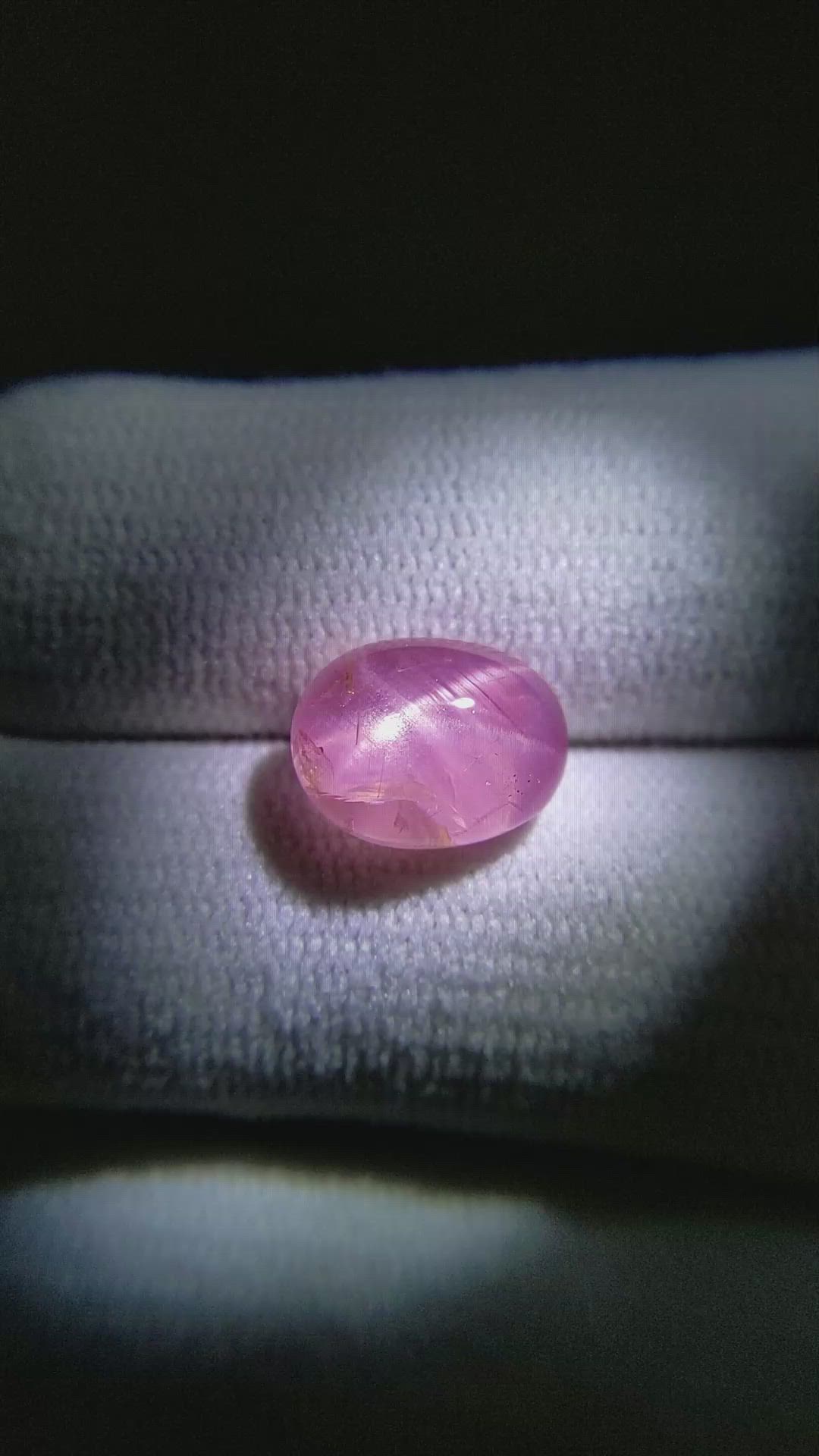 4.75 Ct. Pink Star Sapphire from Ceylon (Sri Lanka) Size Video
