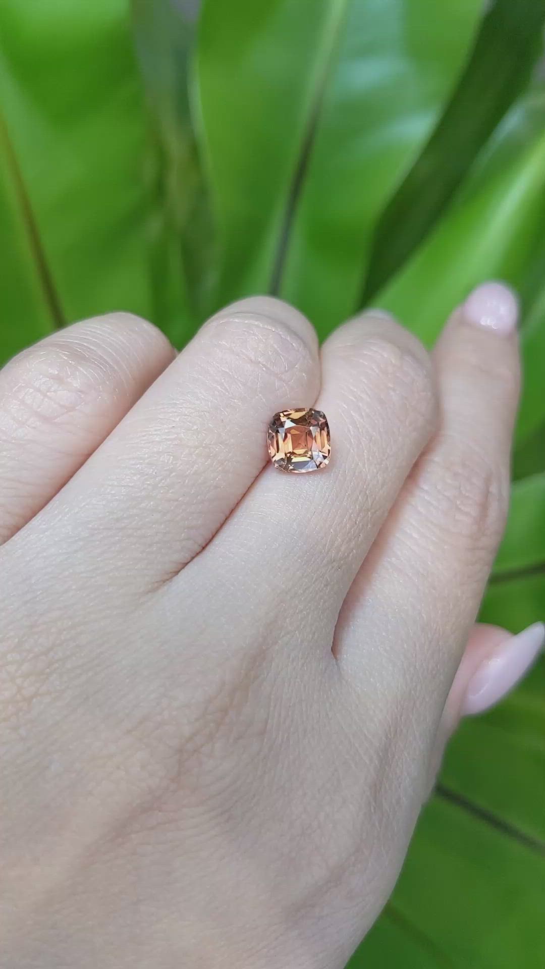 1.87 Ct. Orange Sapphire from Ceylon (Sri Lanka) Size Video