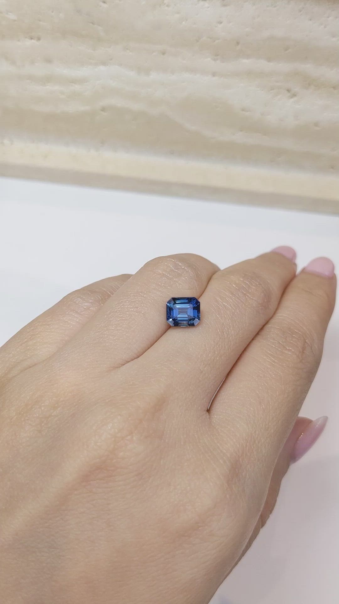 2.37 Ct. Blue Sapphire from Ceylon (Sri Lanka) Size Video