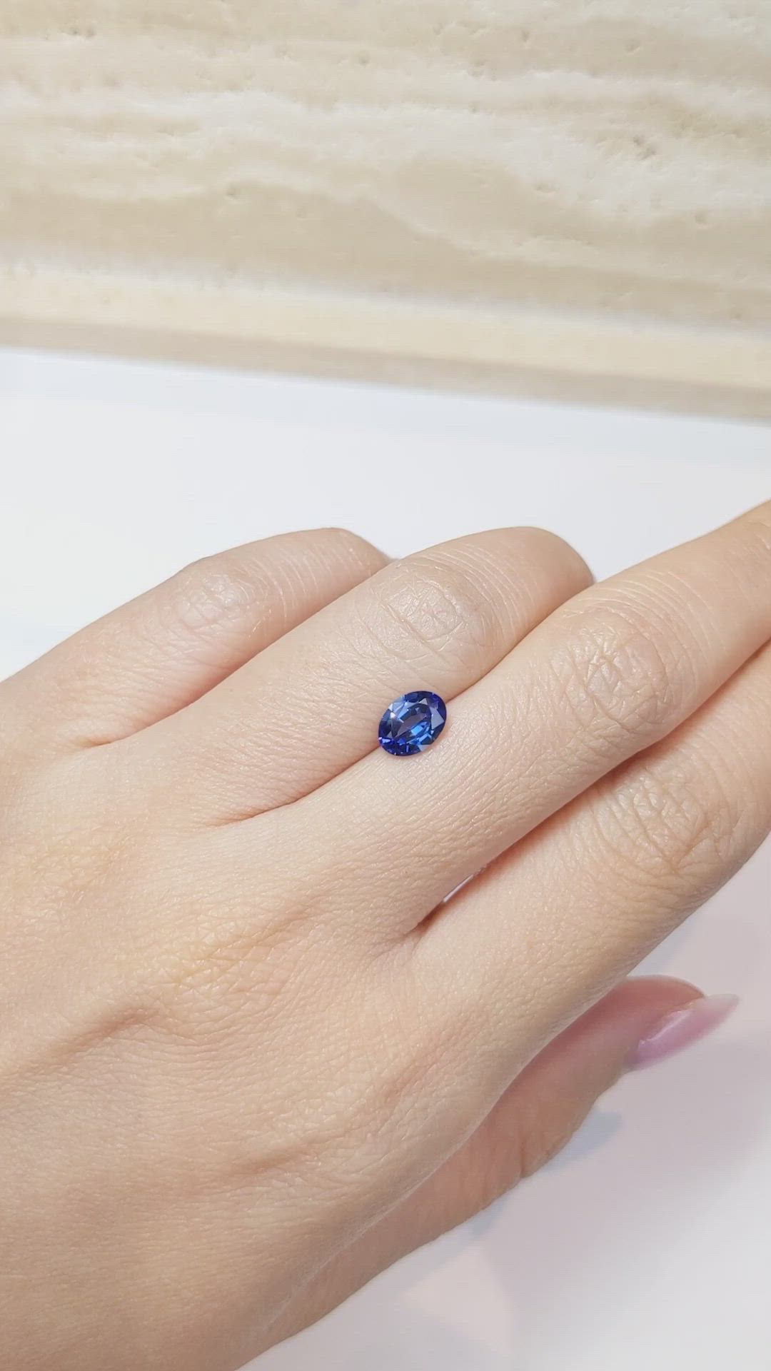 1.16 Ct. Blue Sapphire from Ceylon (Sri Lanka) Size Video