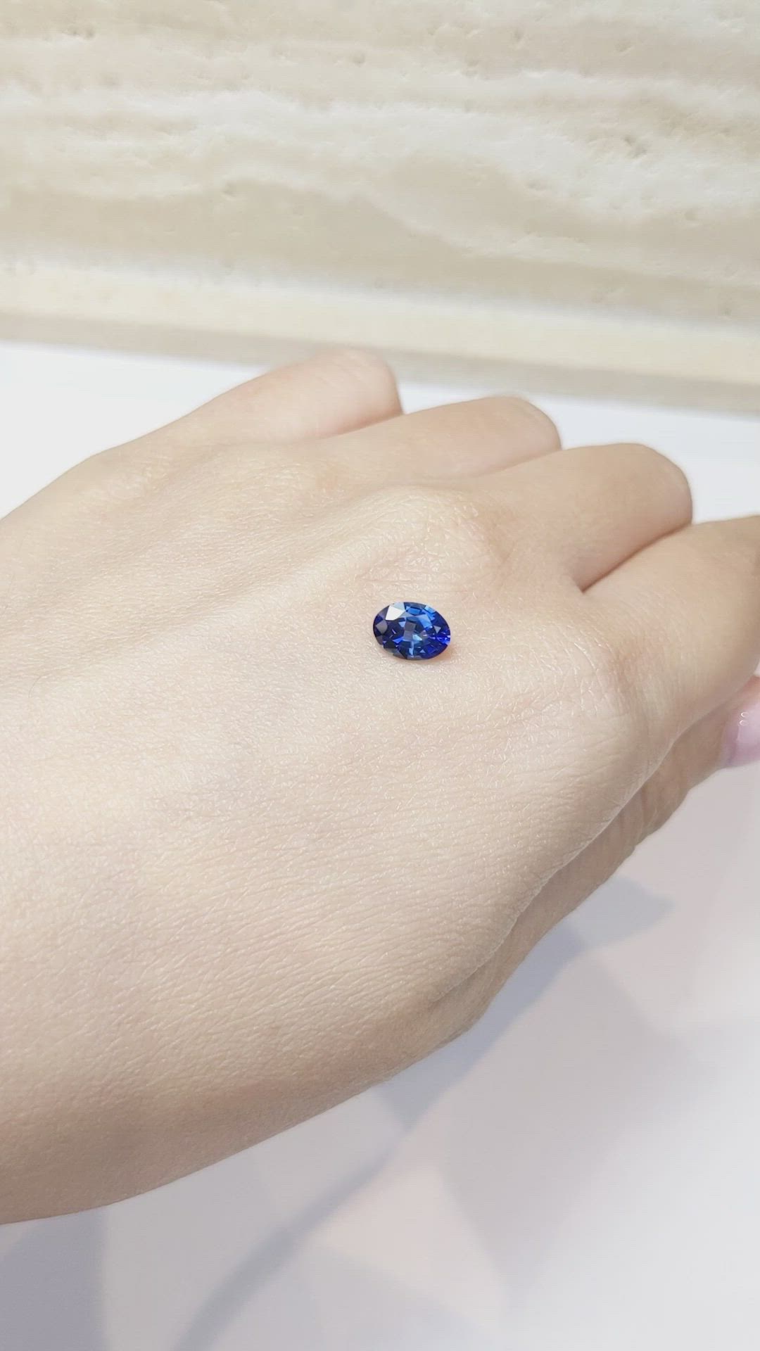 1.16 Ct. Blue Sapphire from Ceylon (Sri Lanka) Size Video