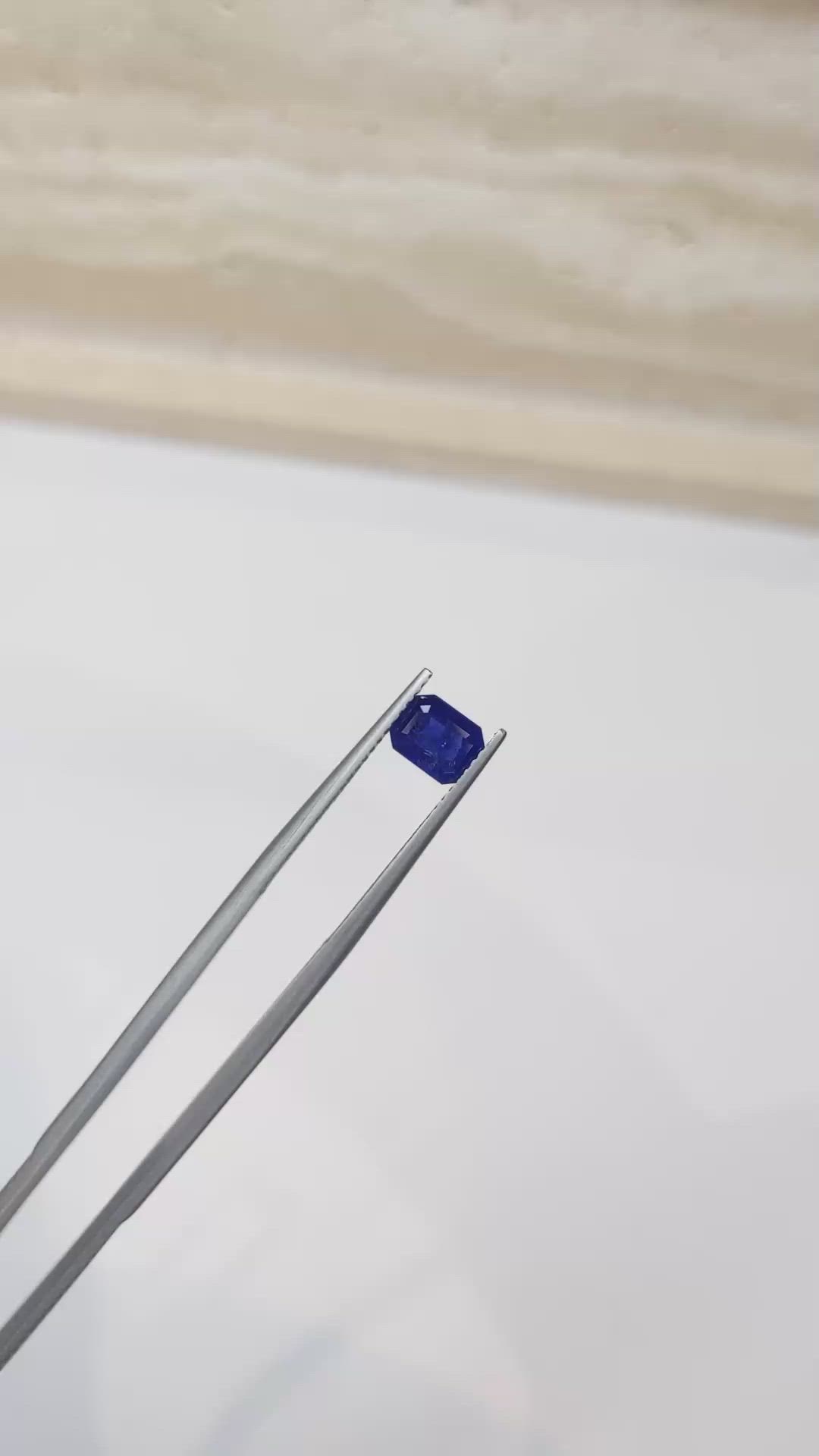 1.19 Ct. Purplish Blue Sapphire from Ceylon (Sri Lanka) Size Video